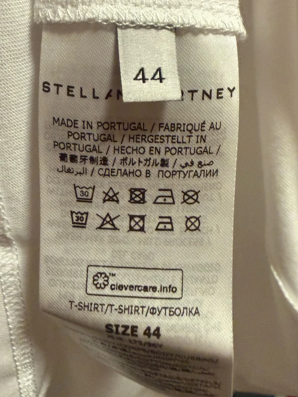 Stella McCartney Logo Graphic 3D Fringe Colorful White Cotton T-Shirt NEW - Picture 13 of 13